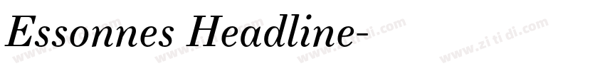 Essonnes Headline字体转换